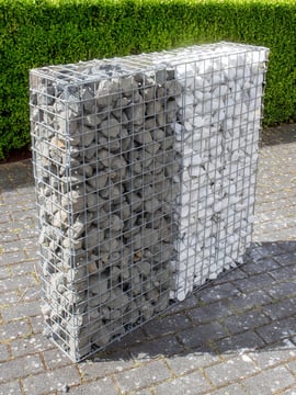 Gefüllter Gabionenkorb 100x100x20cm