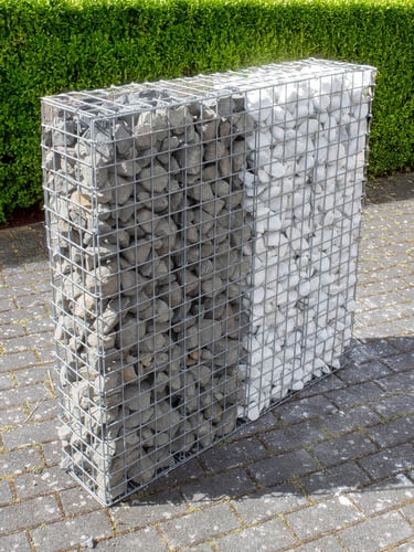 Gefüllter Gabionenkorb 100x100x20cm
