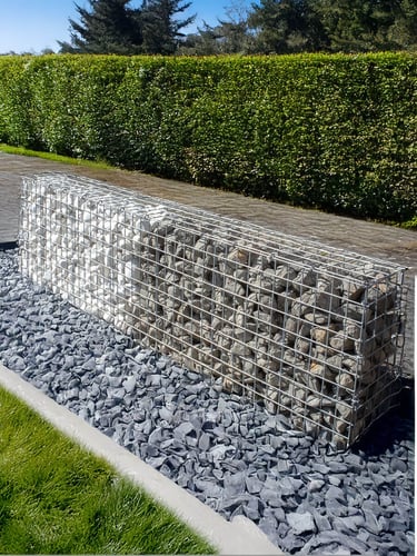 Gefüllter Gabionenkorb 50x200x20cm