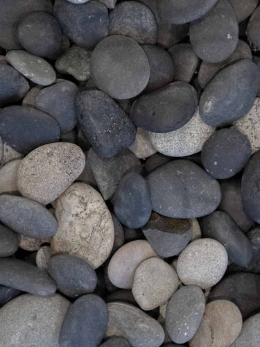 Beach Pebbles schwarz Large 30 - 60mm (3 - 6cm)