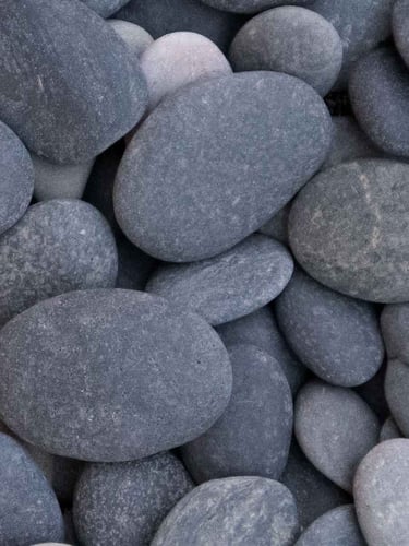 Beach Pebbles Schwarz Large 30 - 60mm (3 - 6cm)