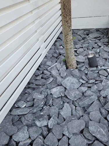 Canadian Slate Bruchsteine schwarz 60 - 180mm (6 - 18cm)