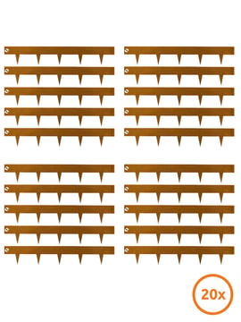 Rasenkante Multi-Edge METAL Cortenstahl, 100x17,5cm, 20 Stück pro Set