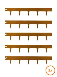 Rasenkante Multi-Edge METAL Cortenstahl, 100x17,5cm, 5 Stück pro Set