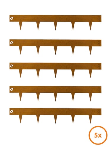 Rasenkante Multi-Edge METAL Cortenstahl, 100x17,5cm, 5 Stück pro Set