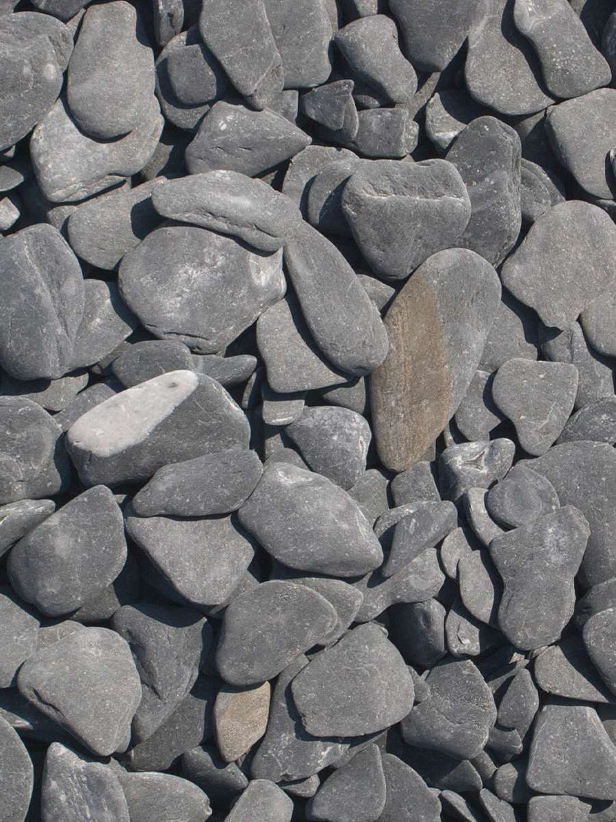 Flat Pebbles Schwarz 15-30mm