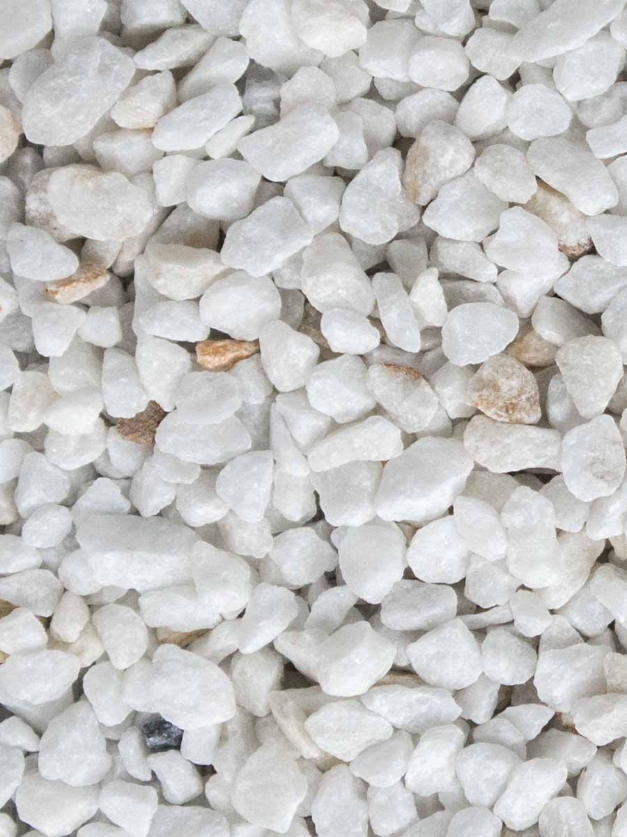 Marmorsplitt weiß 15 - 25mm