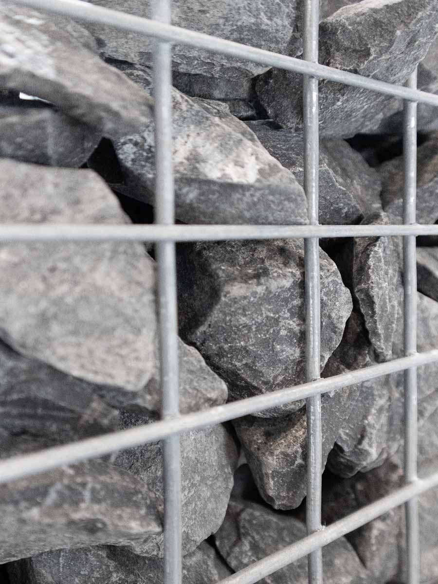 Ardenner grau Bruchsteine 60 - 90mm (6 - 9cm) verlegt im korb