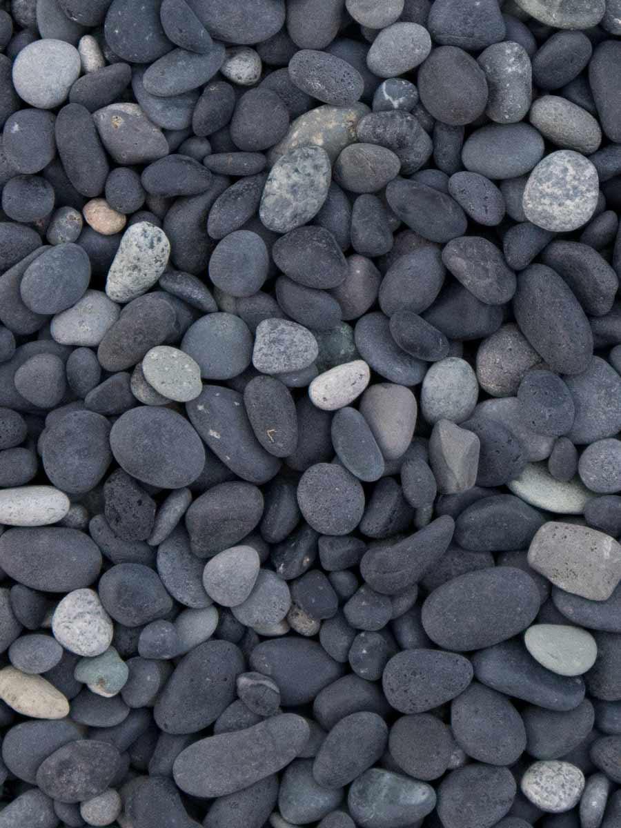 Beach Pebbles Schwarz 5 - 8mm
