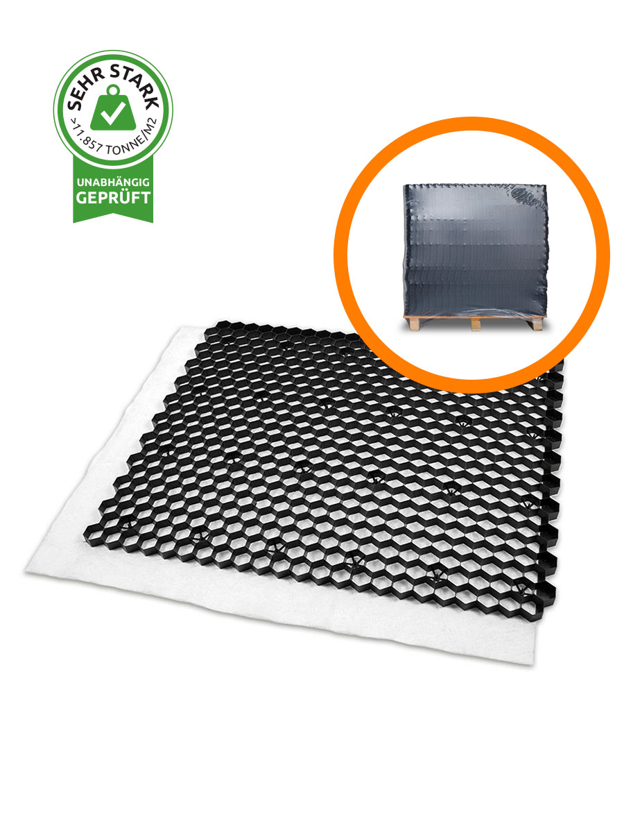 Aktion Eurogravel Kiesgitter PLUS mit Unkrautvlies schwarz