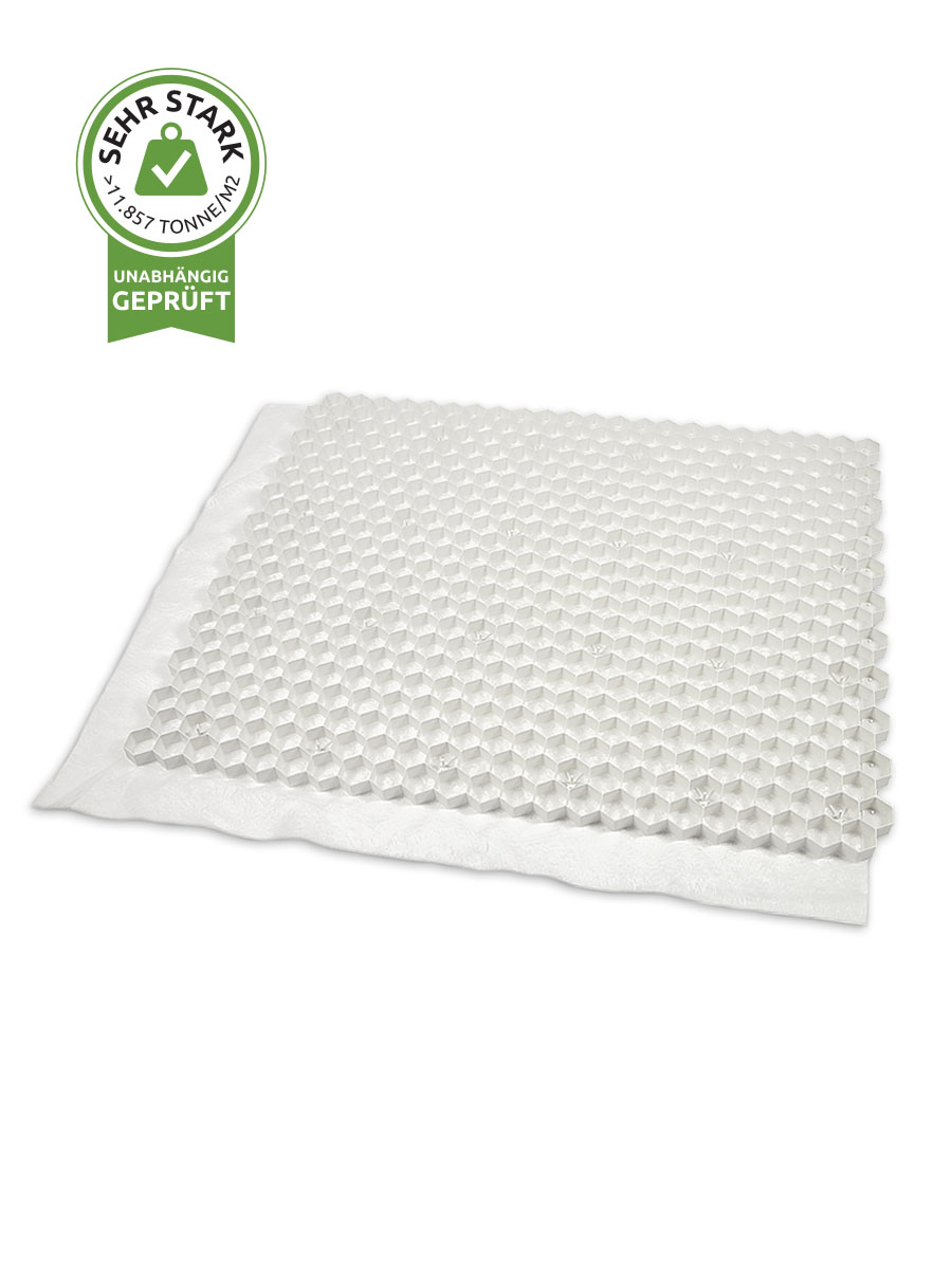 EuroGravel Kiesgitter PLUS weiß mit Unkrautvlies