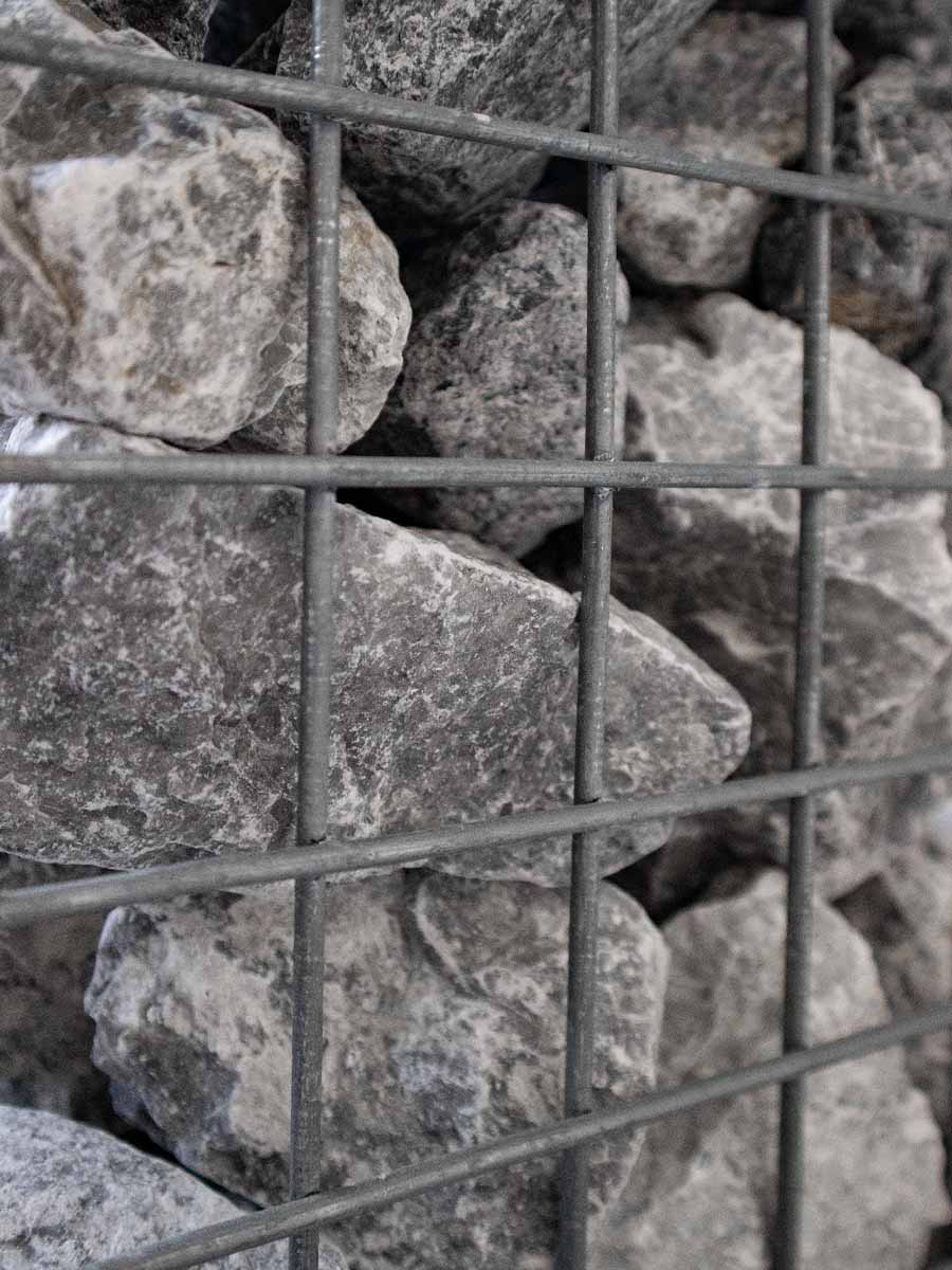 Ice Blue Bruchsteine 60 - 120mm (6 - 12cm) verlegt im korb