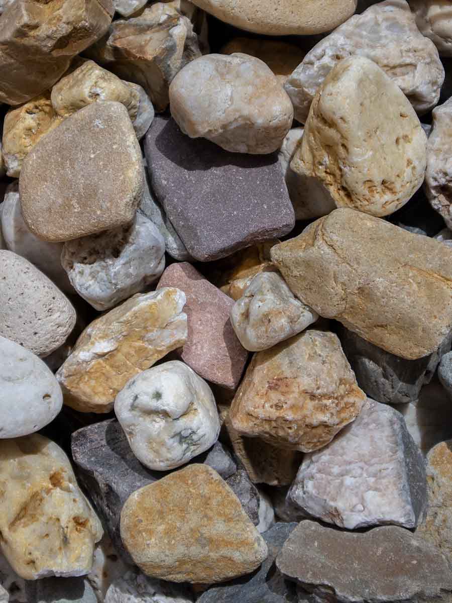 Quarz weiß-grau Gabionensteine 30 - 60mm (3 - 6cm)