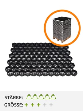 Volle Palette Kiesgitter Easygravel 3XL Schwarz