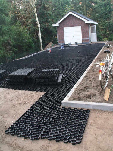 Easygravel schwarz verlegt