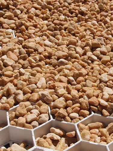 Easygravel 3XL kiesgitter weiß gefüllt 