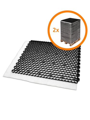 Zwei Paletten Kiesgitter EuroGravel PLUS Schwarz (85,1m2)