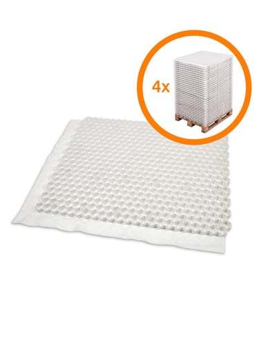 Vier Paletten Kiesgitter EuroGravel PLUS Weiß (170,2m2)