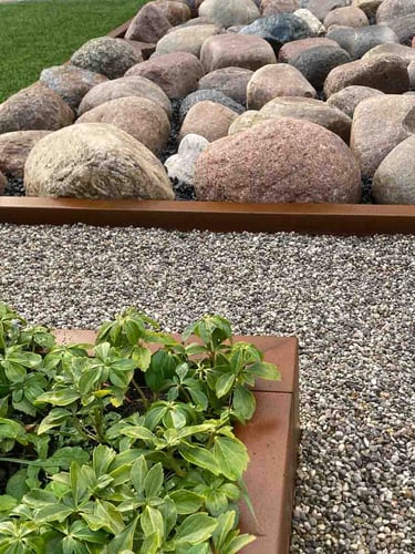 Gletschersteine 100 - 350mm (10 - 35cm) verlegt