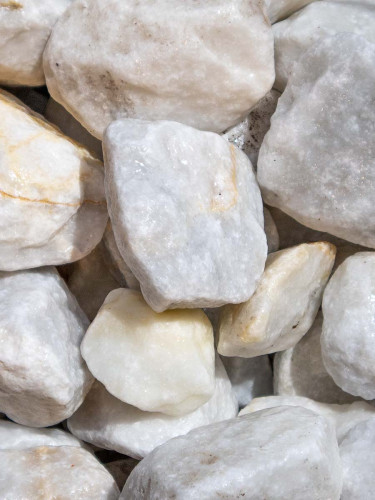 Marmor Weiß Bruchsteine 40 - 80mm (4 - 8cm) (naß)
