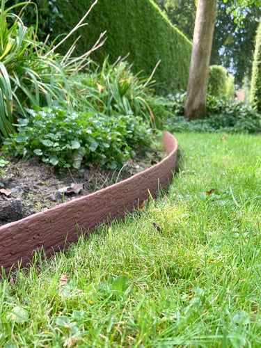 Multi-Edge Rasenkante ECO Rolle 10m Farbe Braun, 10cm Höhe verlegt