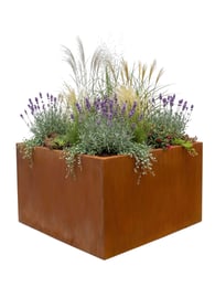 Multi-Edge FLORA High Pflanzkübel Cortenstahl verlegt