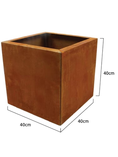 Multi-Edge FLORA Pflanzkübel Cortenstahl 40x40x40cm